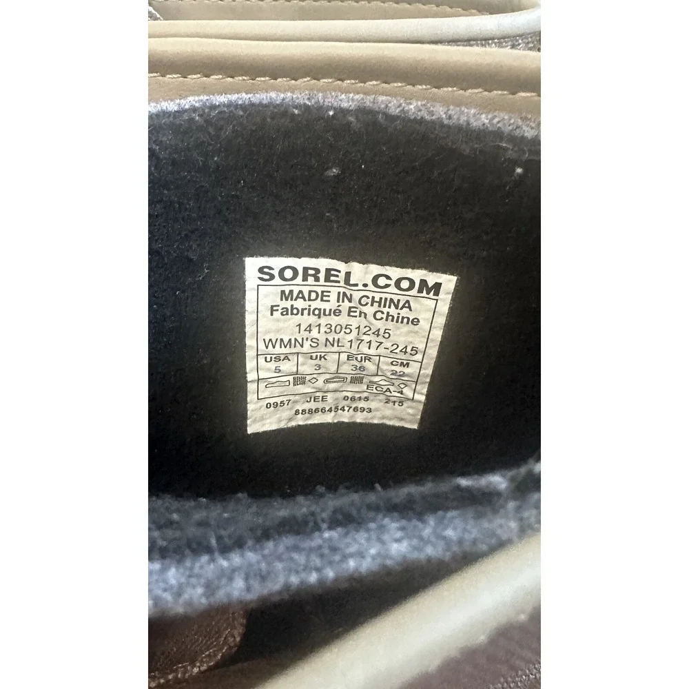 SOREL Rain‎ Boots Women's Size 5 Water Resistant Brown Green And Pink